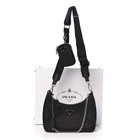 prada re edition black nylon|prada nylon shoulder bag 2005.